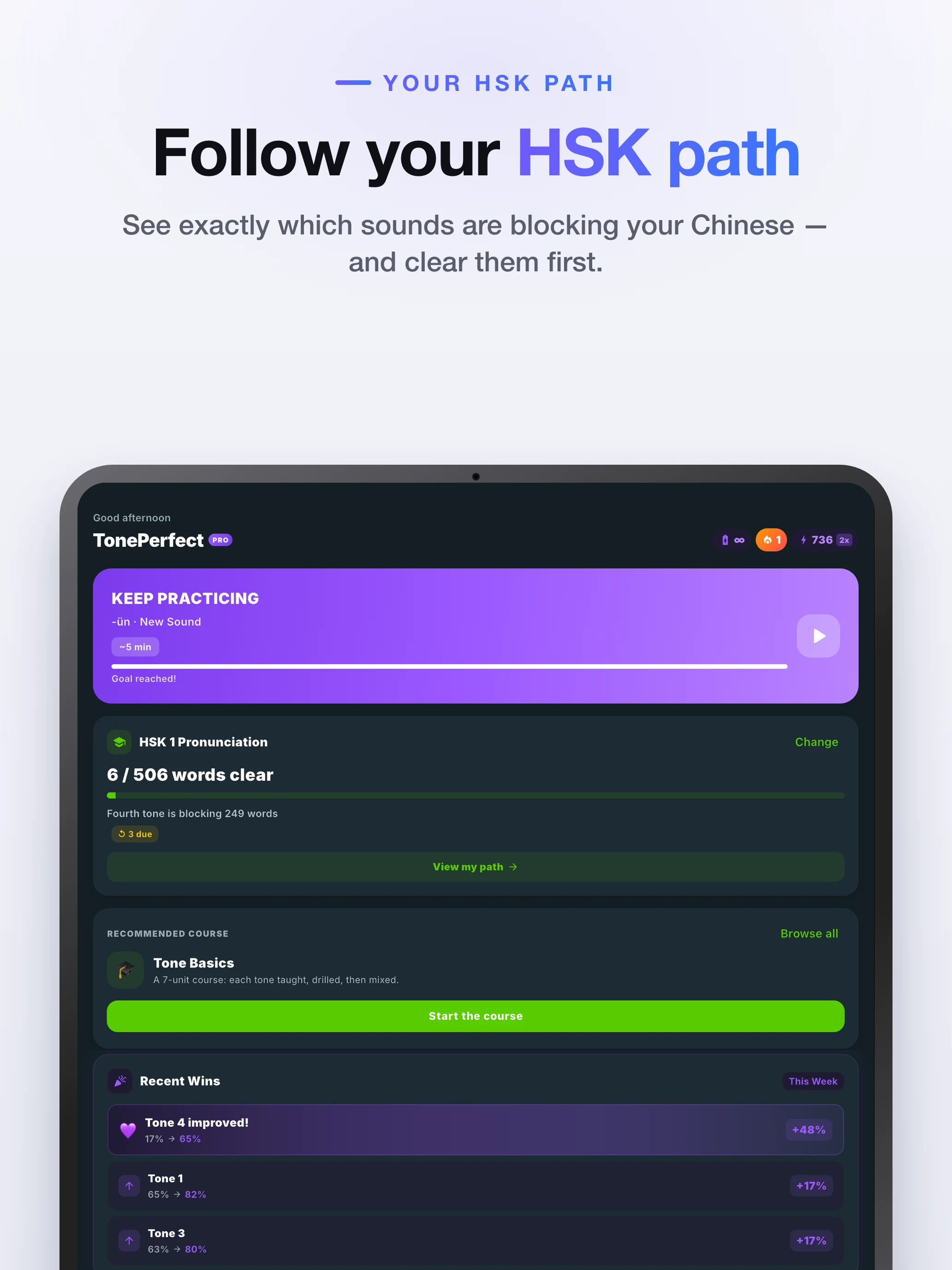 TonePerfect: Chinese AI Coach screenshot